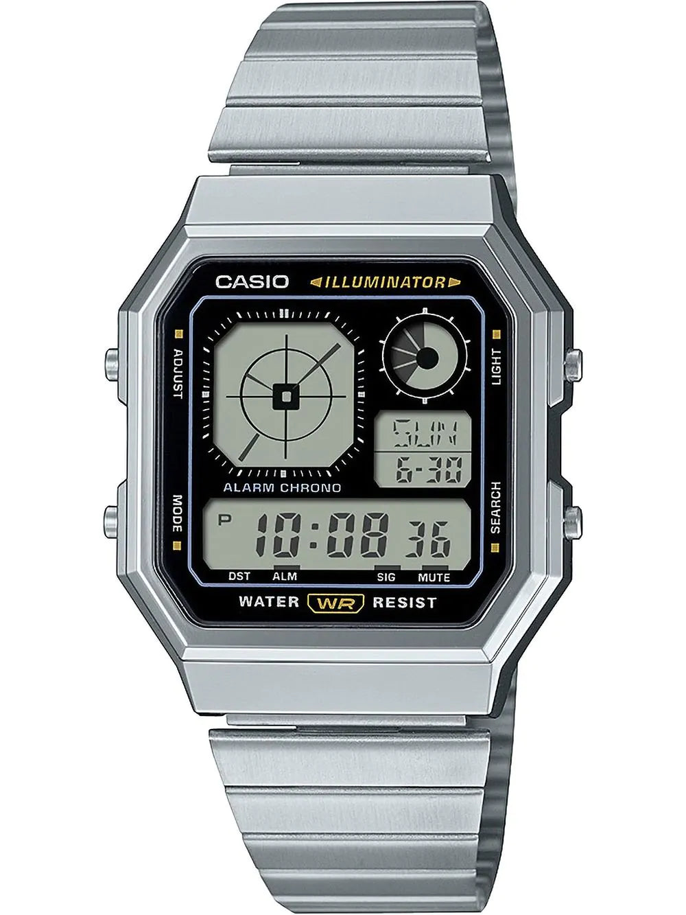 Casio Vintage A130WE-1AEF Uhr • Retro-Design • Edelstahlarmband