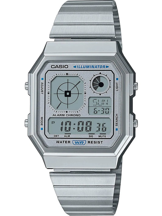 Casio Vintage A130WE-7AEF Uhr • Retro-Design • Edelstahlarmband