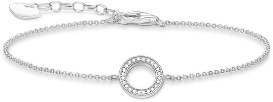 Armband Kreis mit Steinchen - 925 Sterlingsilber