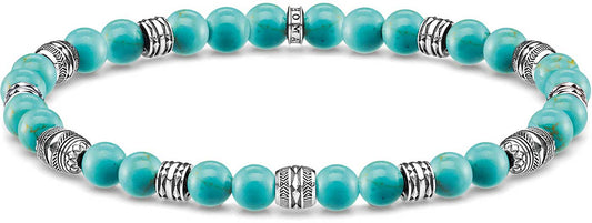 Bead-Armband mit verzierten Elementen - 925 Sterlingsilber