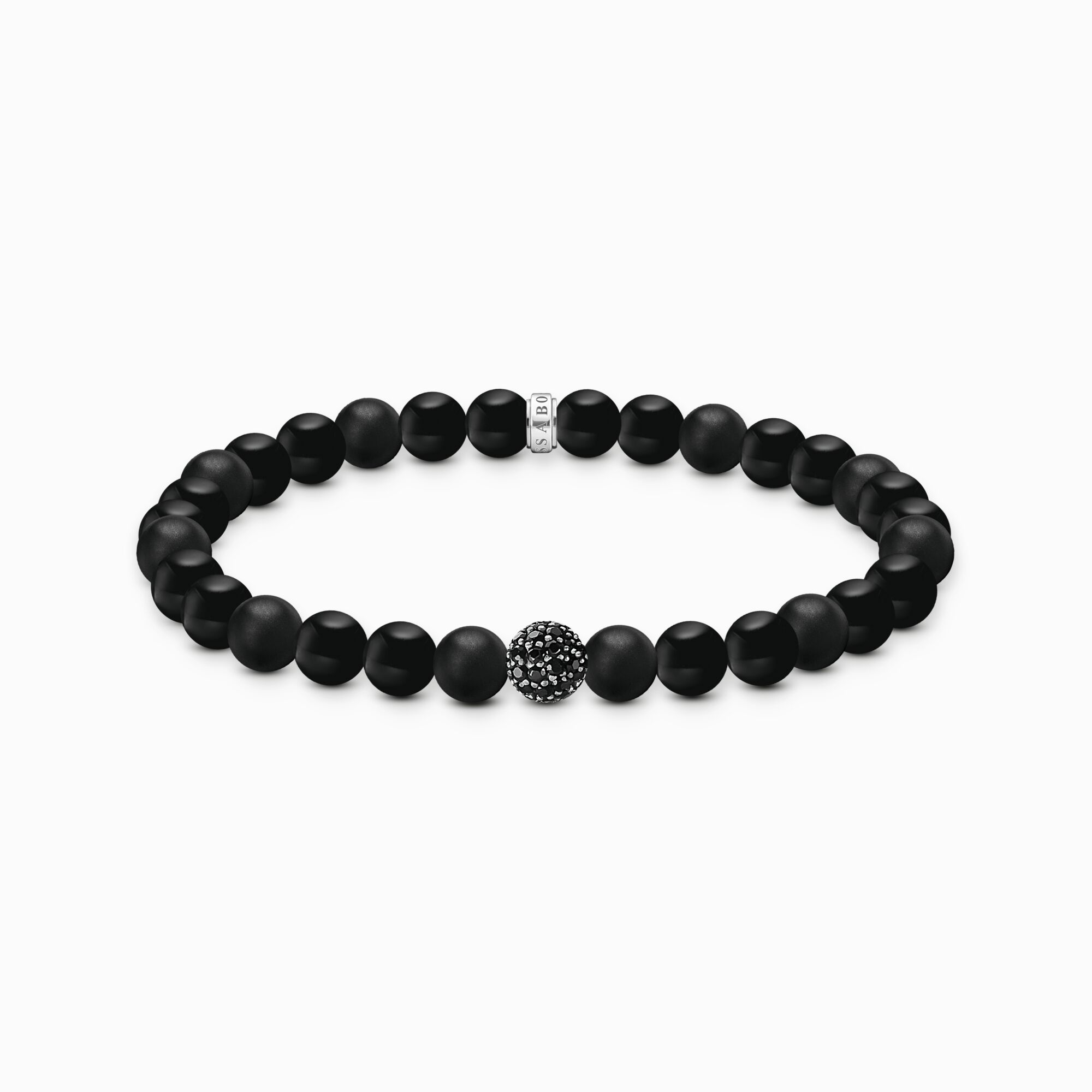 Obsidian and Black Zirconia Bead Bracelet - Thomas Sabo Model: A2194-705-11-L19