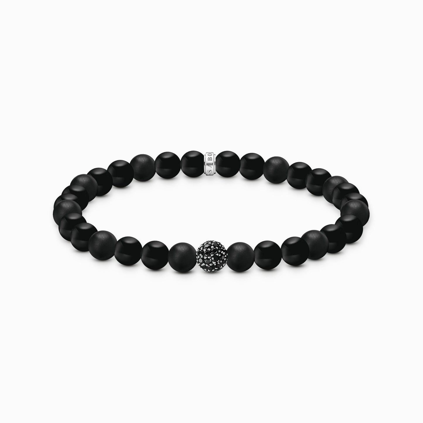 Obsidian and Black Zirconia Bead Bracelet - Thomas Sabo Model: A2194-705-11-L19