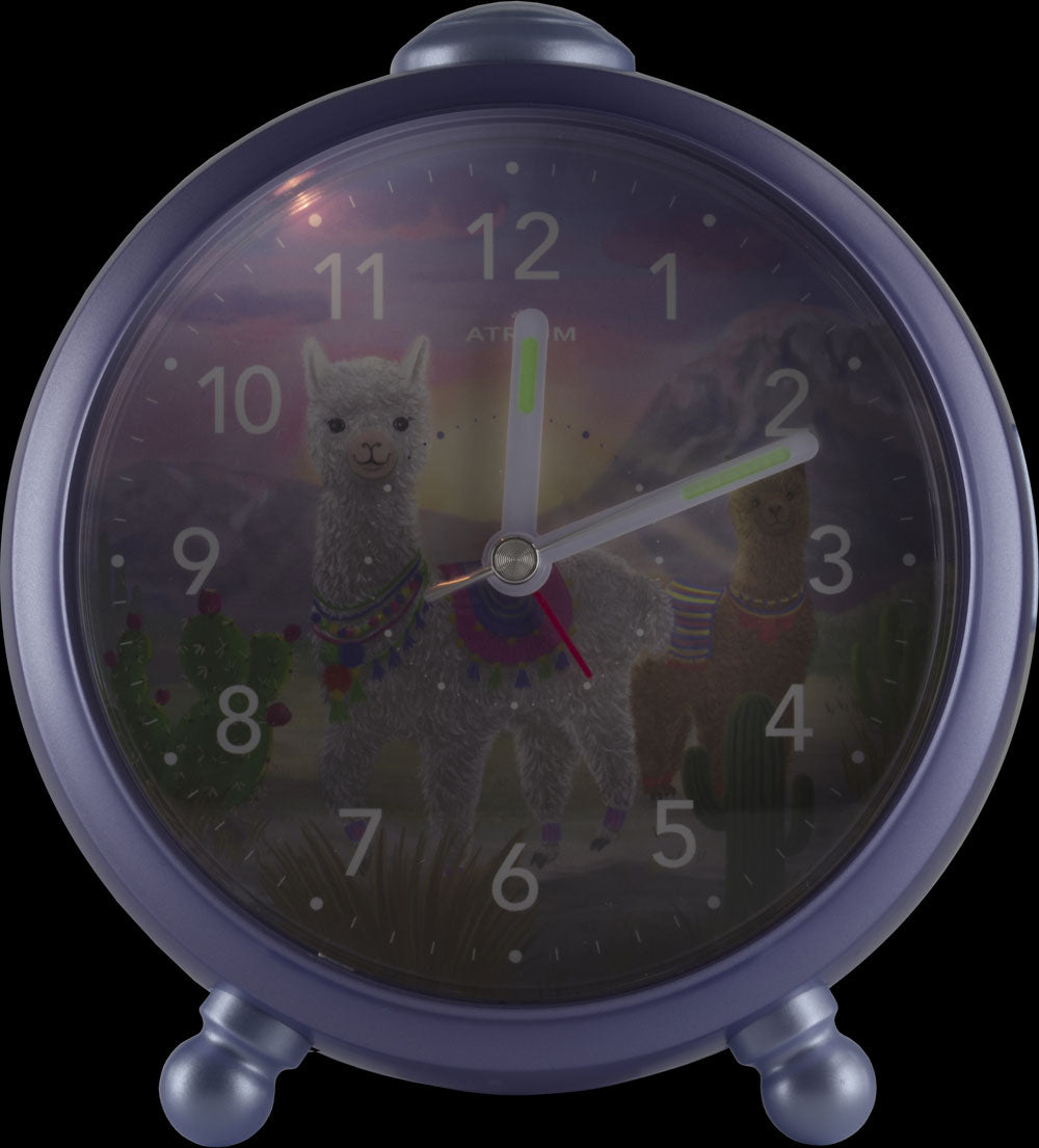 Atrium Alpaca Llama Children's Alarm Clock Analog Quartz