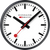 Mondaine Wanduhr 25x25x4,2 cm Aluminium • Schweizer Design • Geräuschloses Quarzwerk