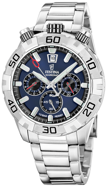 Herrenuhr dunkelblau aus Edelstahl – Festina Bullhead Modell: F20743/1