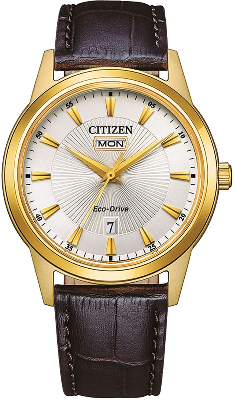 Citizen AW0102-13AE Herrenuhr • Solarbetrieb • Goldfarbenes Gehäuse