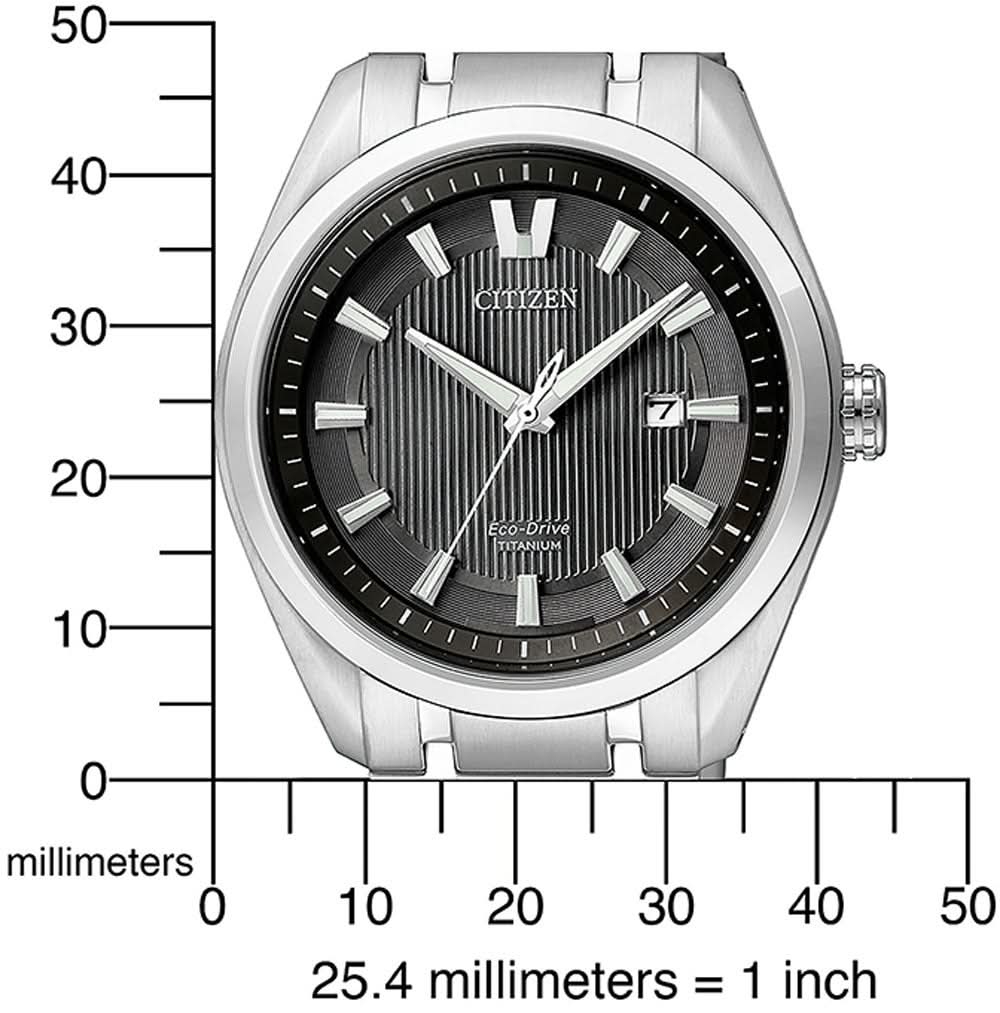 Citizen Super Titanium AW1240-57E Herrenuhr • Eco-Drive Antrieb • Kratzfestes Saphirglas