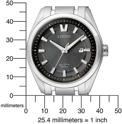 Citizen Super Titanium AW1240-57E Herrenuhr • Eco-Drive Antrieb • Kratzfestes Saphirglas