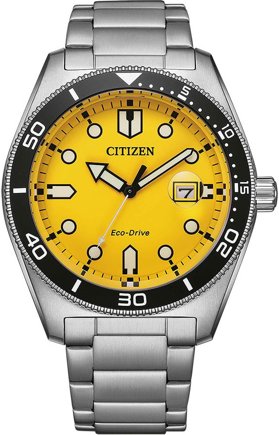 Citizen AW1760-81Z Watch • Solar Quartz • Yellow Dial