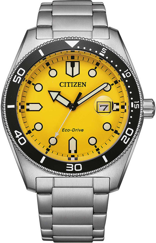 Citizen AW1760-81E Herren Uhr • Eco-Drive Antrieb • Robustes Edelstahlgehäuse