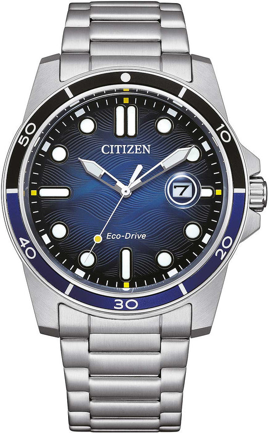 Citizen AW1810-85L Herren Uhr • Eco-Drive Antrieb • Mineralglas