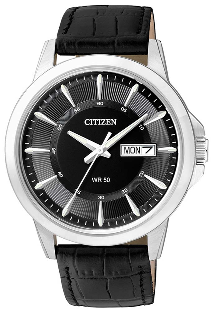 Citizen BF2011-01EE Uhr • Edles Lederarmband • Tag/Datum Anzeige