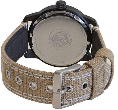 Citizen BM8476-23EC Herrenuhr • Eco-Drive Solarantrieb • Schwarzes Canvas-Armband