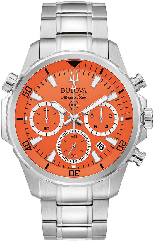 Bulova Marine Star 96B395 Herren Uhr • Funktionaler Chronograph • 10 Bar Wasserdichtigkeit