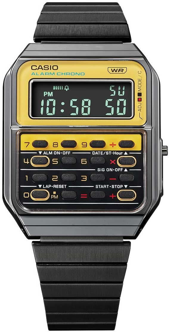 Casio Vintage CA-500WEGG-9BEF Watch • Iconic retro design • Integrated calculator