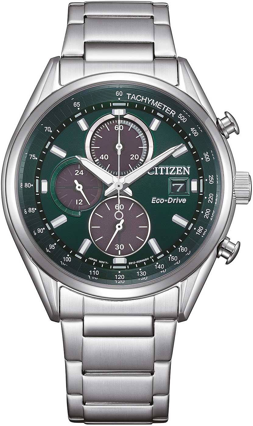 Citizen Eco-Drive CA0459-79X Men's Watch • Eco-Drive Solar Powered • Green Dial