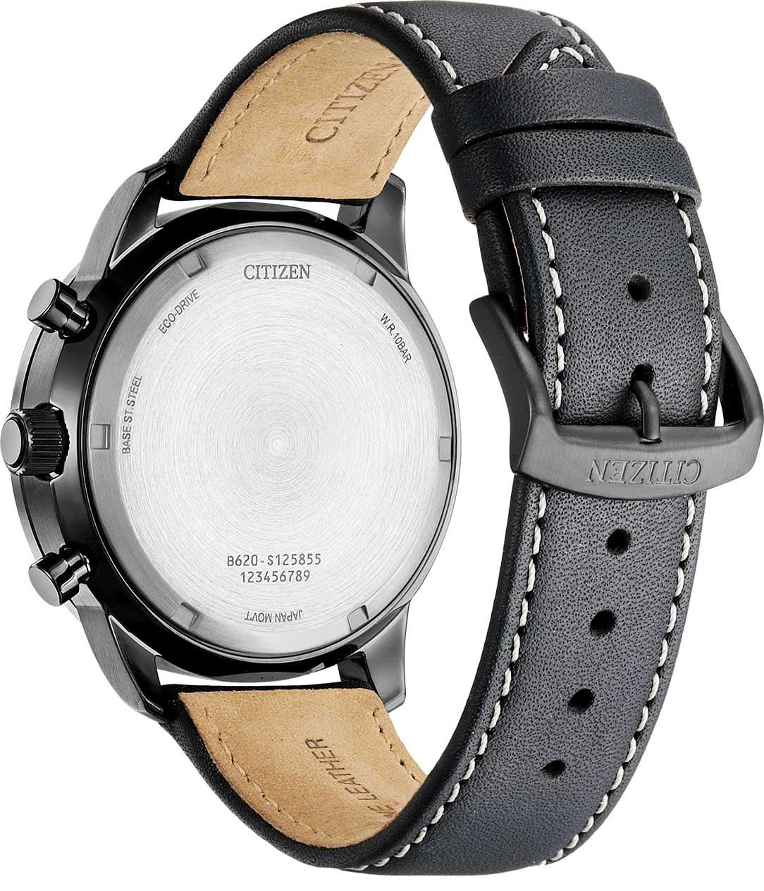 Citizen CA4505-21X Herrenuhr • Eco-Drive Solar-Antrieb • Grünes Zifferblatt & Lederband