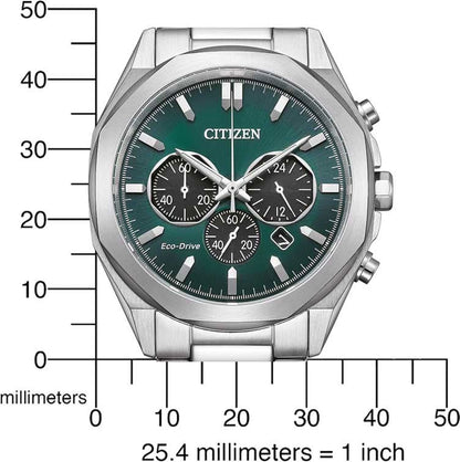 Citizen CA4590-81X Herrenuhr • Eco-Drive • Grünes Zifferblatt