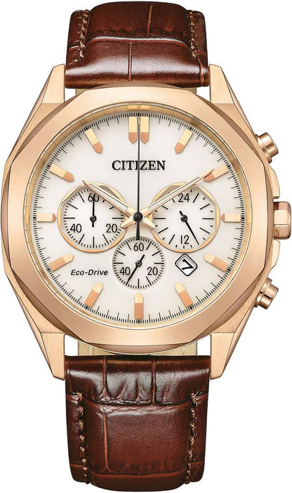 Citizen CA4593-15A Herrenuhr • Eco-Drive Solar • Lederband
