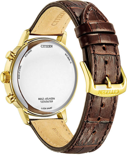 Citizen CA7062-15A Herrenuhr • Eco-Drive Lichtantrieb • Gold-Finish
