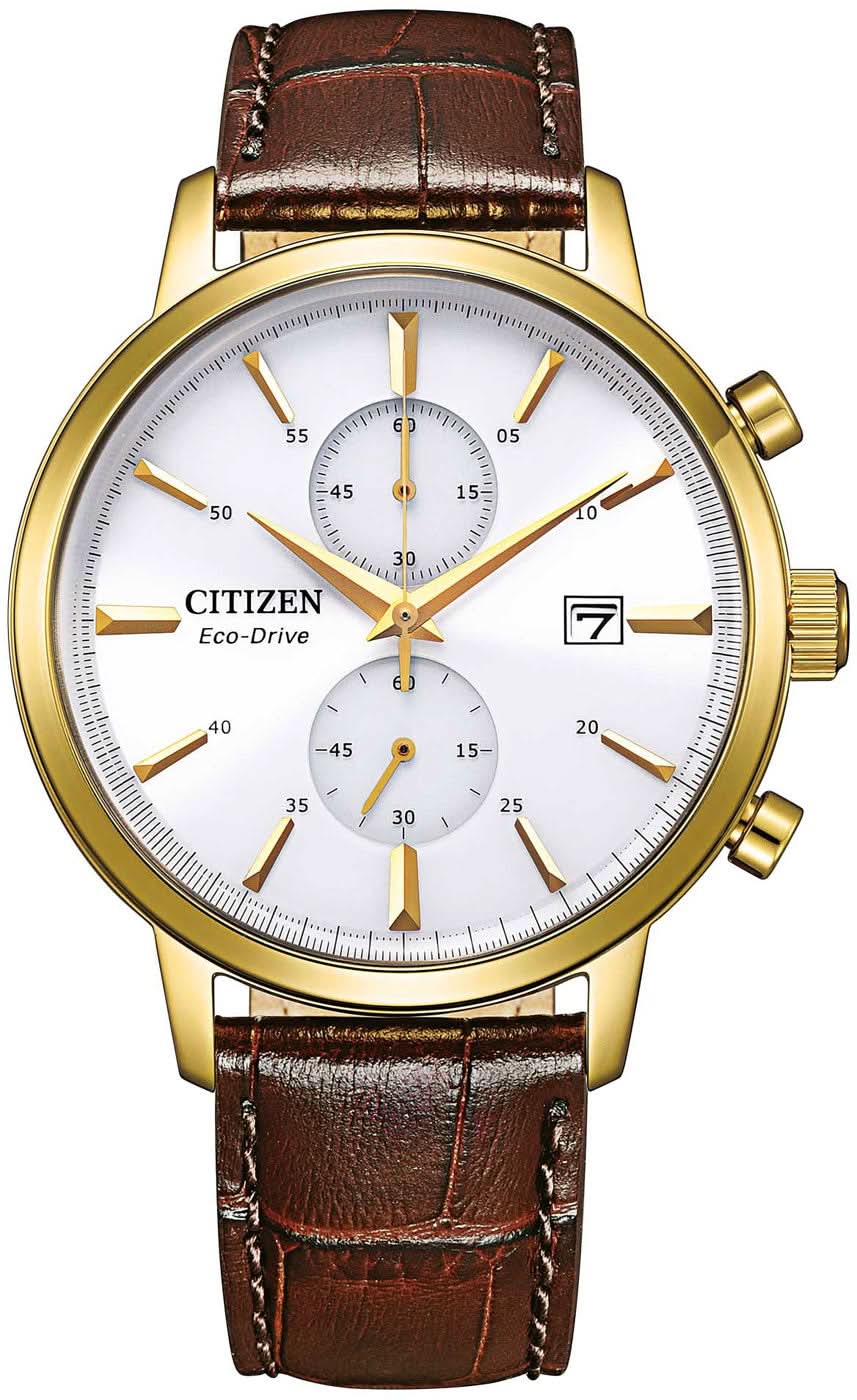 Citizen CA7062-15A Herrenuhr • Eco-Drive Lichtantrieb • Gold-Finish