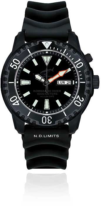 Chris Benz DEFENSE COMMAND DIVER CB-1000-KD Herren Uhr • Hai-geprüft • 1000m Wasserdichtigkeit