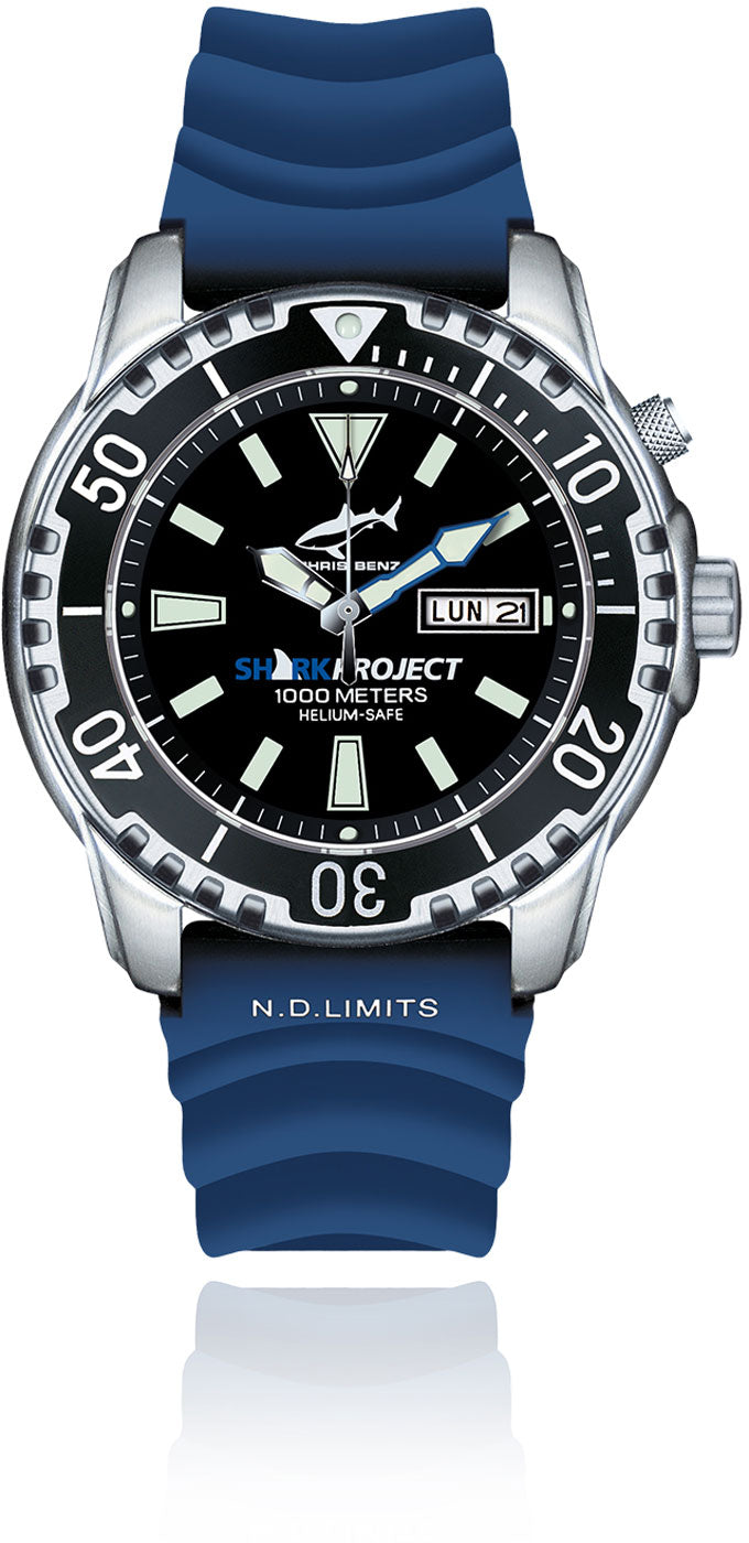 Chris Benz DEEP 1000M CB-1000-SP-KBB Herren Uhr • Hai-Proof • Saphirglas