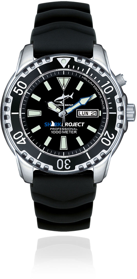 Chris Benz DEEP 1000M SHARKPROJECT Edition CB-1000A-S-KBS Herren Uhr • Automatik • Saphirglas