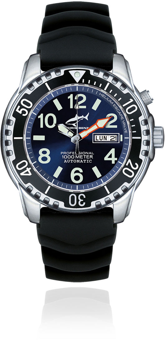 CHRIS BENZ DEEP 1000M AUTOMATIC CB-1000A-B-KBS Herren Uhr • Automatik • Saphirglas