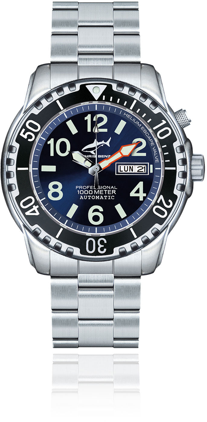Chris Benz DEEP 1000M AUTOMATIC CB-1000A-B-MB Herren Uhr • Automatikwerk • Hai-Proof