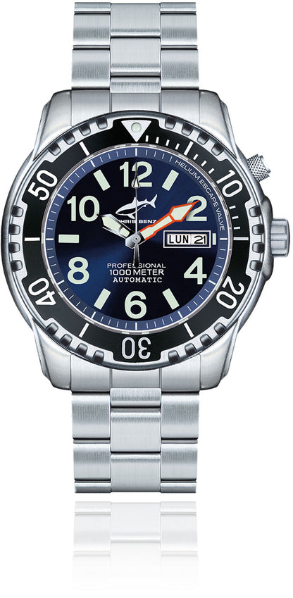 Chris Benz DEEP 1000M AUTOMATIC CB-1000A-B-MB Herren Uhr • Automatikwerk • Hai-Proof