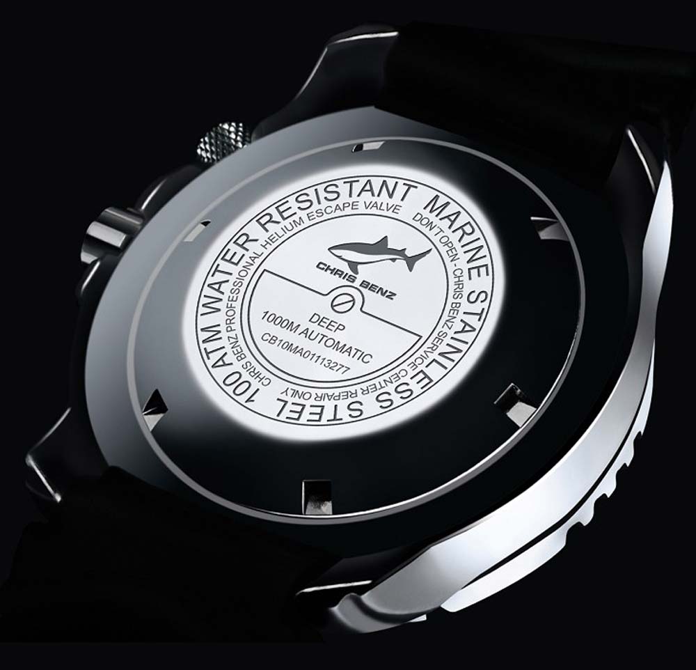 Chris Benz DEEP 1000M AUTOMATIC CB-1000A-B-MB Herren Uhr • Automatikwerk • Hai-Proof