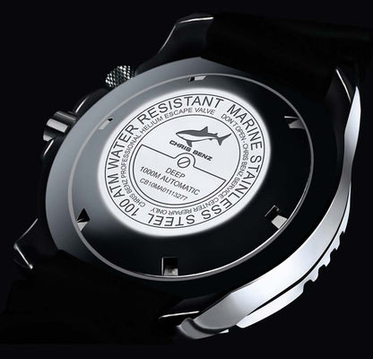Chris Benz DEEP 1000M CB-1000A-B-KBB Herren Uhr • Hai-Proof • Saphirglas