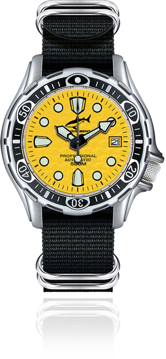 Herrenuhr Taucheruhr Automatikuhr - Serie: Deep 500M Automatic - Chris Benz Modell: CB-500A-Y-NBS