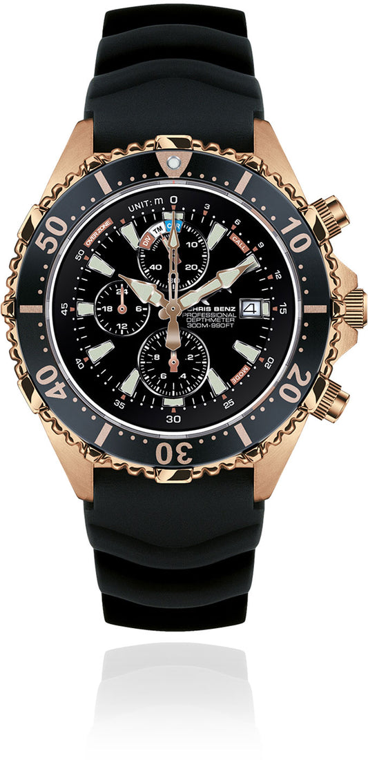 Chris Benz CB-C300X-C-KBS Herrenuhr • 300m • Tiefenmesser