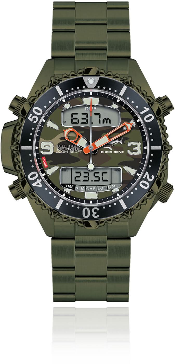 Chris Benz Deep 200M CB-D200X-C-MB Damenuhr • 200m • Saphir