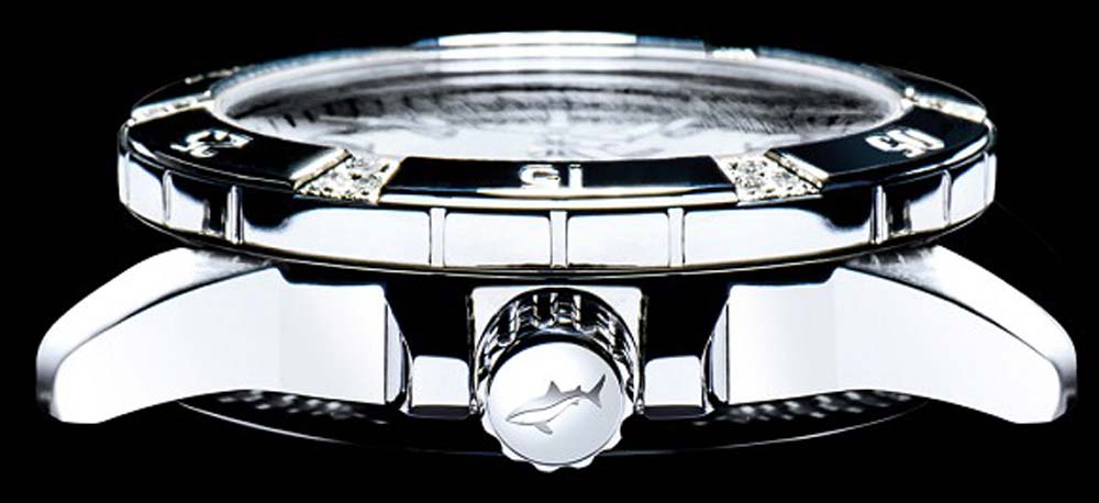 Chris Benz Diamond Diver Silver Bay CB-DD200-S-MBO Damen Uhr • Hai-Proof • Saphirglas