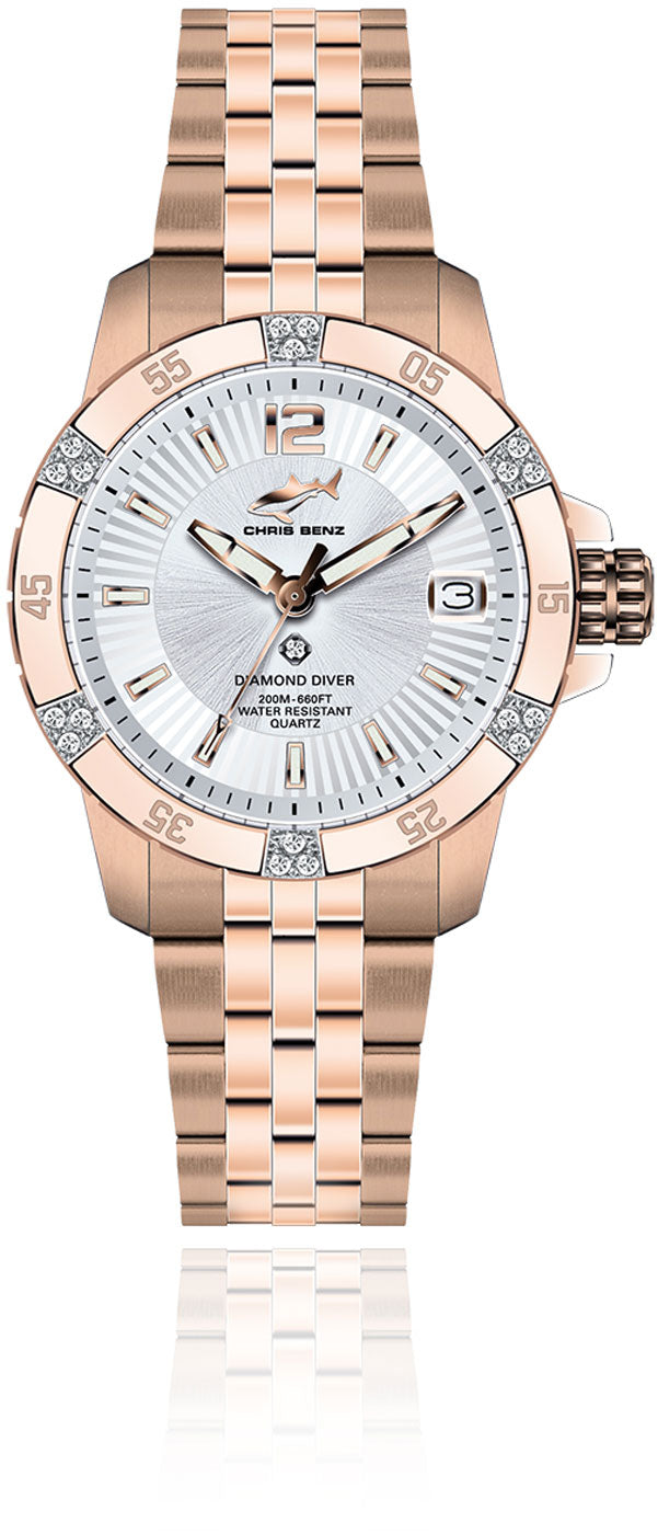 Chris Benz Diamond Diver CB-DD200-SIR-MBJ Uhr • Hai-Proof & Saphirglas • 20 Bar Wasserdicht