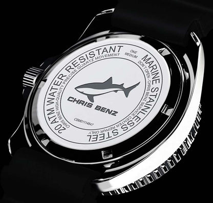 Chris Benz ONE Medium 200M CBM-R-KB-SW Damen Uhr • Saphirglas • 20 Bar Wasserdicht