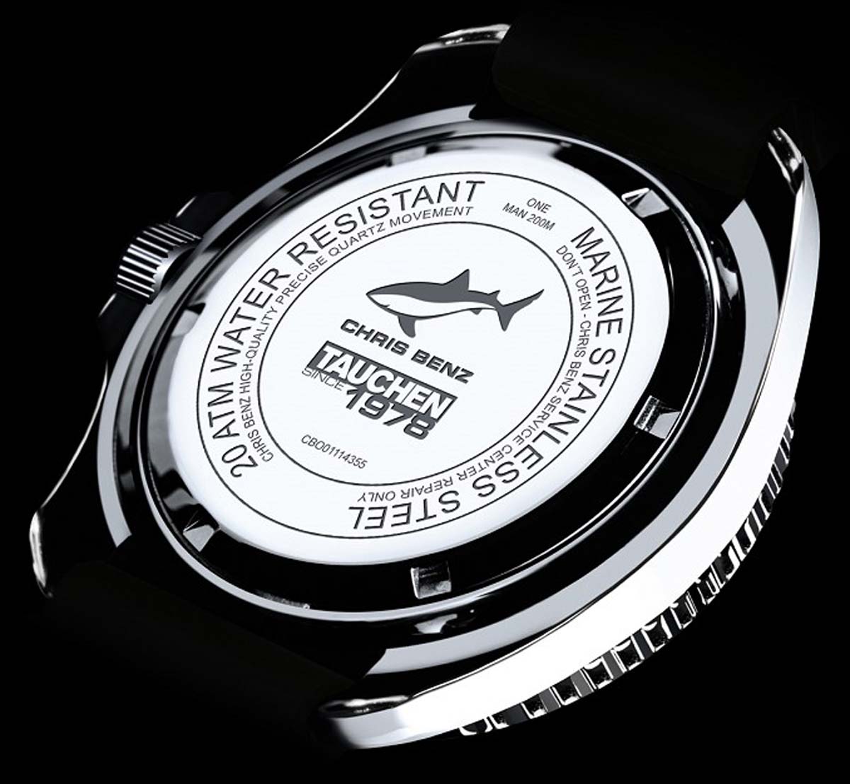 Chris Benz One CB-O-BT-KBS Herren Uhr • Hai-Proof • Saphirglas