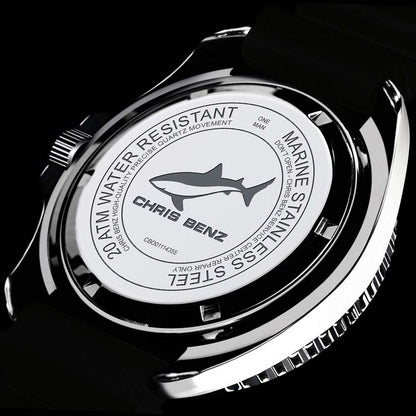 Chris Benz ONE MAN 200M CBO-H-KB-SW Herren Uhr • Quarz Uhrwerk • Saphirglas