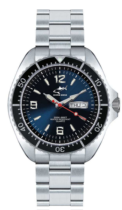 Chris Benz ONE Man 200M CBO-B-MB-SW Herren Uhr • Hai-Proof • Saphirglas