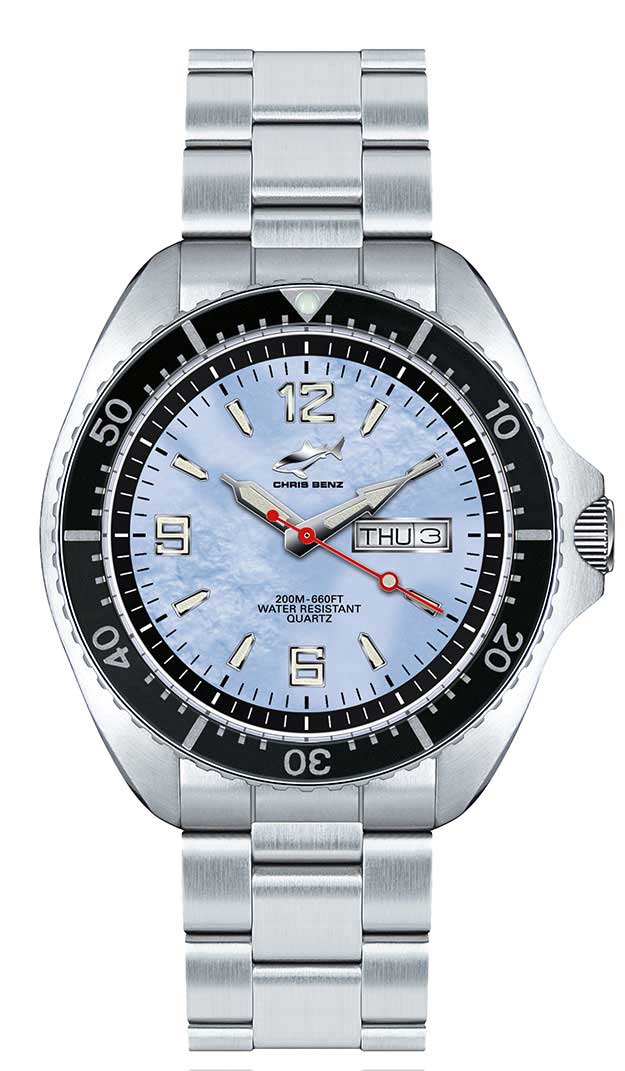 Chris Benz ONE MAN 200M CBO-H-MB-SW Herren Uhr • Hai-Proof • Saphirglas