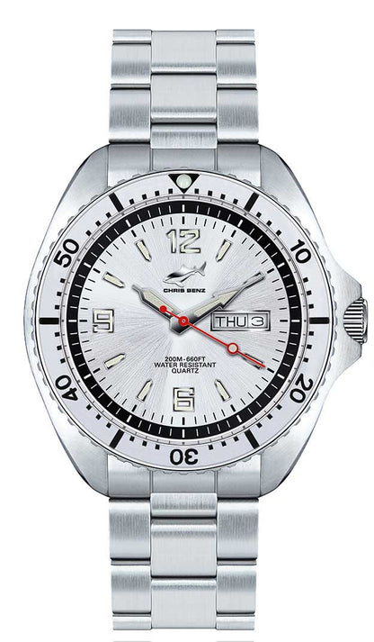 Chris Benz ONE MAN 200M CBO.SI.MB.SI Herren Uhr • Hai-geprüft • Saphirglas