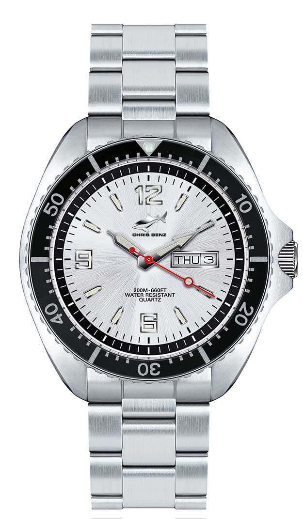 Chris Benz One CBO-SI-MB-SW Herren Uhr • Hai-Proof • Saphirglas