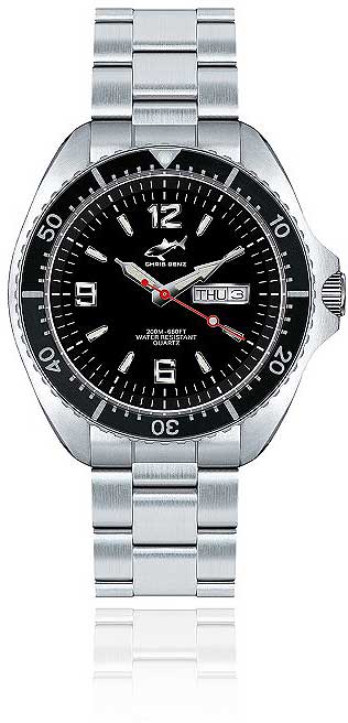 Chris Benz ONE Man 200M CBO-S-MB-SW Herren Uhr • Hai-Proof • Saphirglas