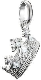 Charm-Anhänger, Krone mit weißen Edelsteinen, aus Silber - Thomas Sabo Modell: CC1247-051-14