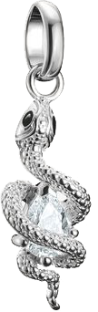 Thomas Sabo Charm-Anhänger, Schlange mit weißem Edelstein, aus Silber