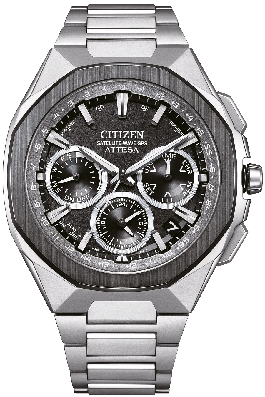 Citizen Attesa CC4104-53E Uhr • Eco-Drive GPS • Super Titanium