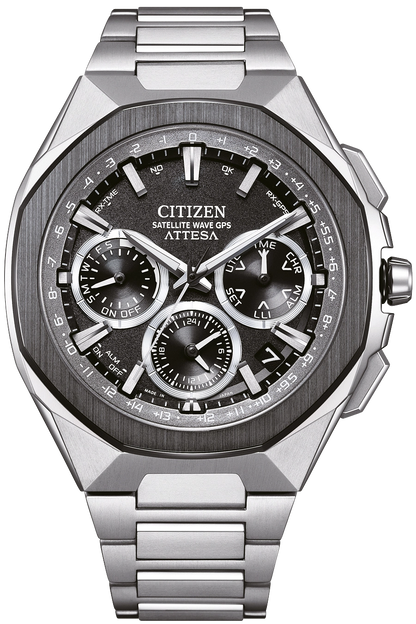 Citizen Attesa CC4104-53E Uhr • Eco-Drive GPS • Super Titanium